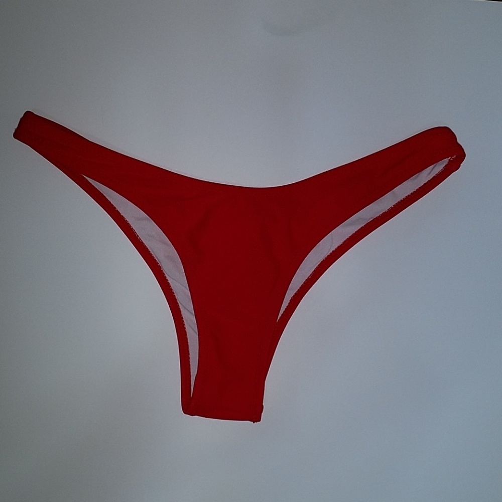 Red Cheeky Bikini Bottoms NWOT